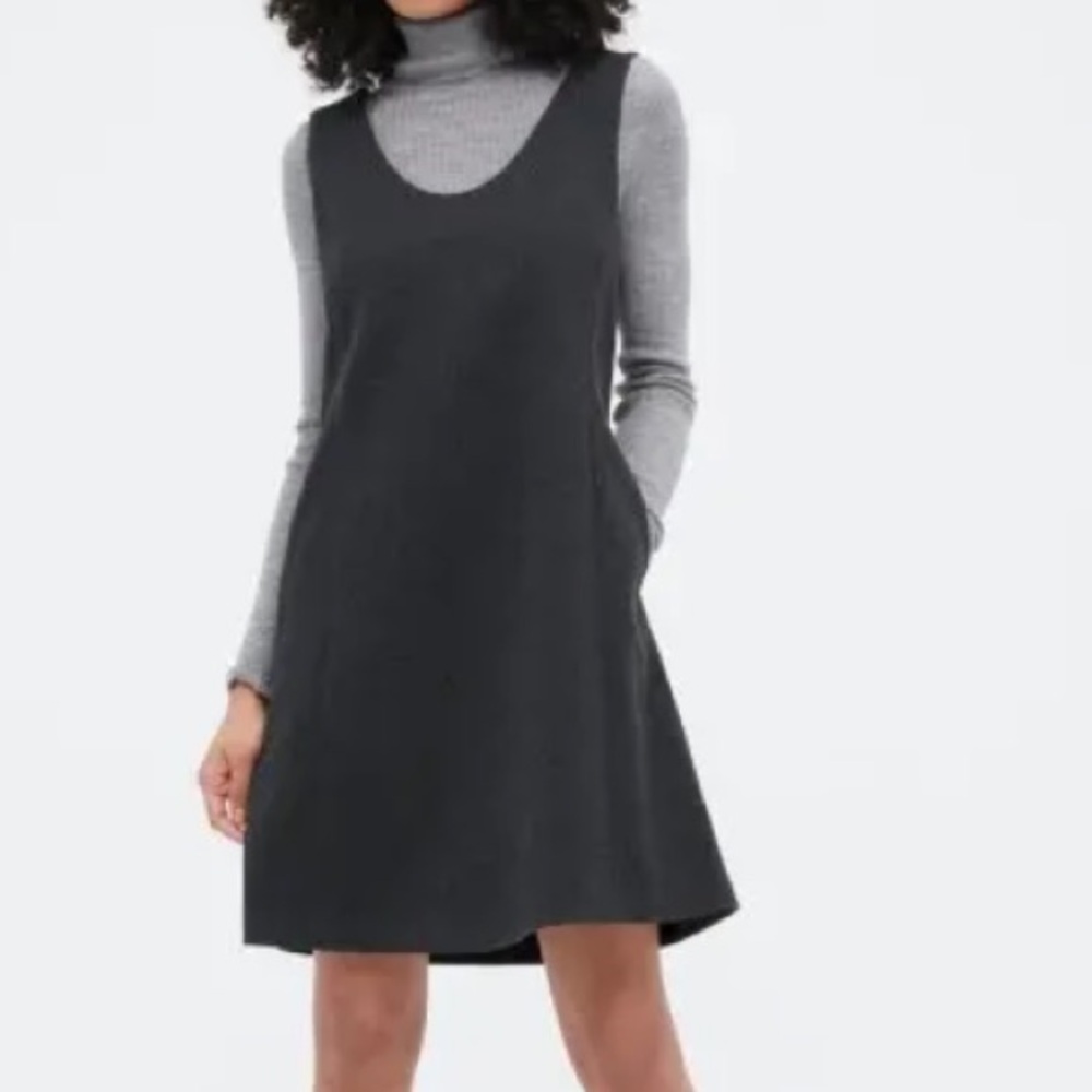 uniqlo brushed jersey u neck jumper skirt
